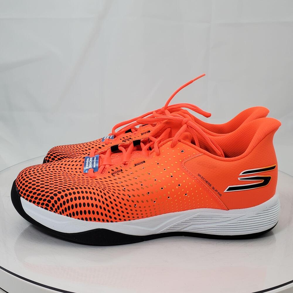 Skechers Viper Court Reload pickleball Shoes Men 12 Orange Sneaker SN246101